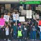 Protesters gather at Los Angeles International airport to demonstrate against President Donald Trump's executive order effectively banning citizens from seven Muslim majority countries