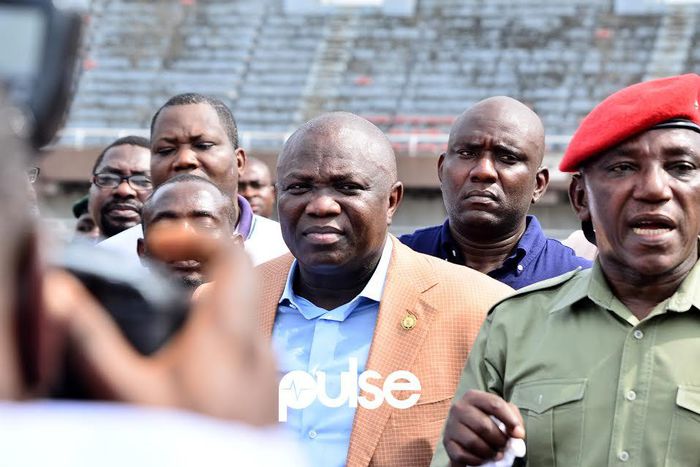 Sports Minister Solomon Dalung and Governor of Lagos Akinwunmi Ambode