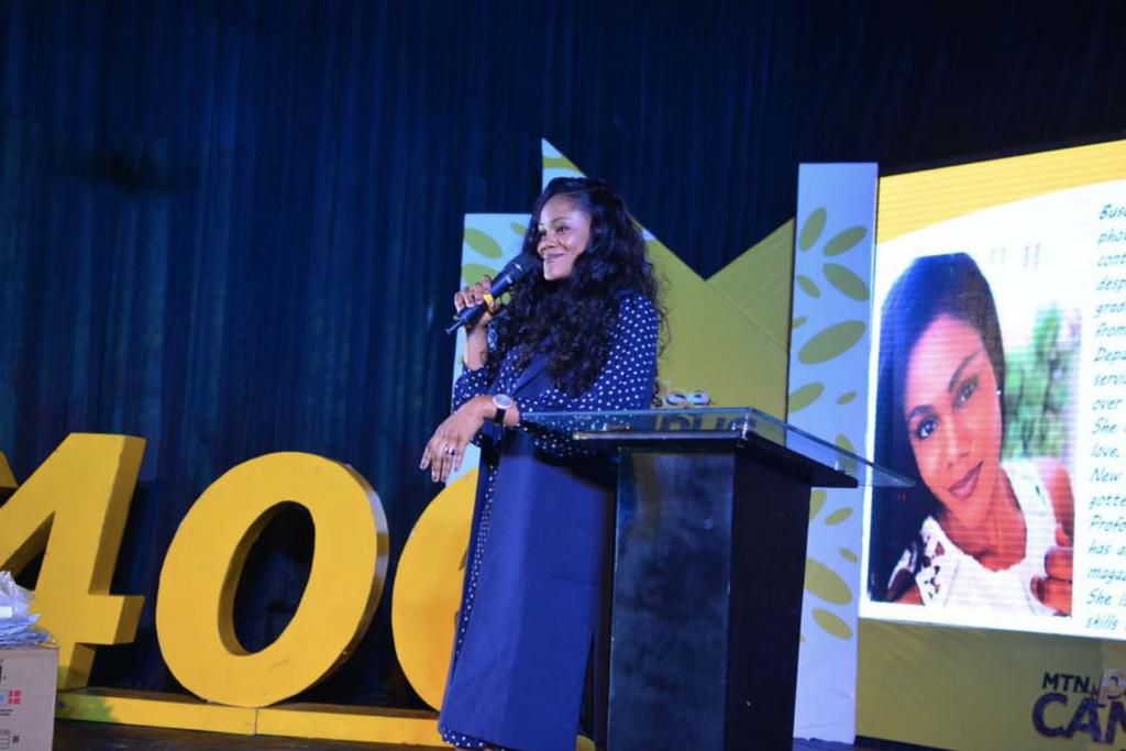 Professional photographer, Busola Dakolo, speaking during the Invasion
