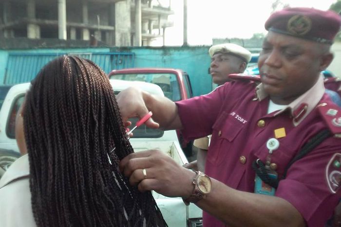 FRSC Commander cuts female officers' hair in Rivers