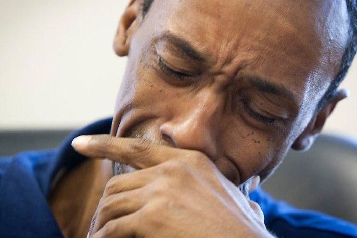 This sad old man is really worried