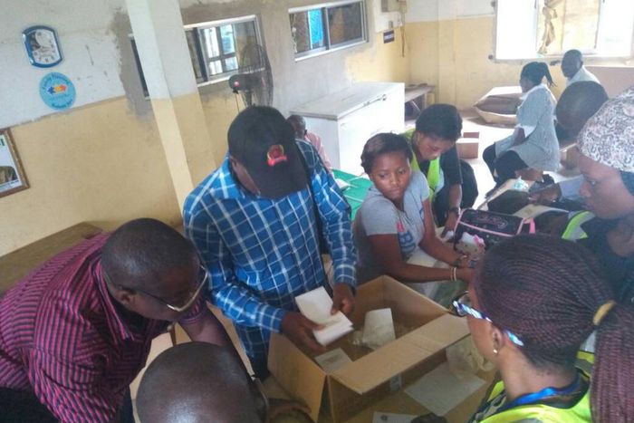 Voters during the Lagos LG election