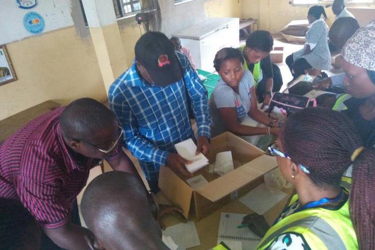 Voters during the Lagos LG election