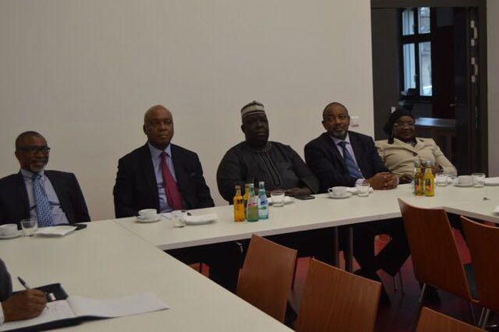 Senate President, Bukola Saraki and other senators on an official trip to Germany on Wednesday, March 8, 2017.