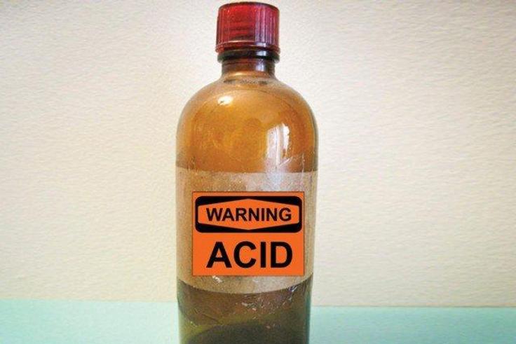 A bottle of acid