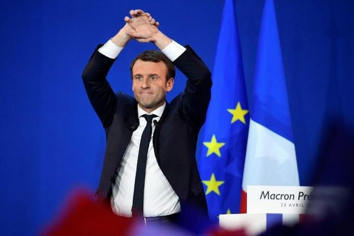 Centrist French presidential election candidate Emmanuel Macron is predicted to win the second round next month