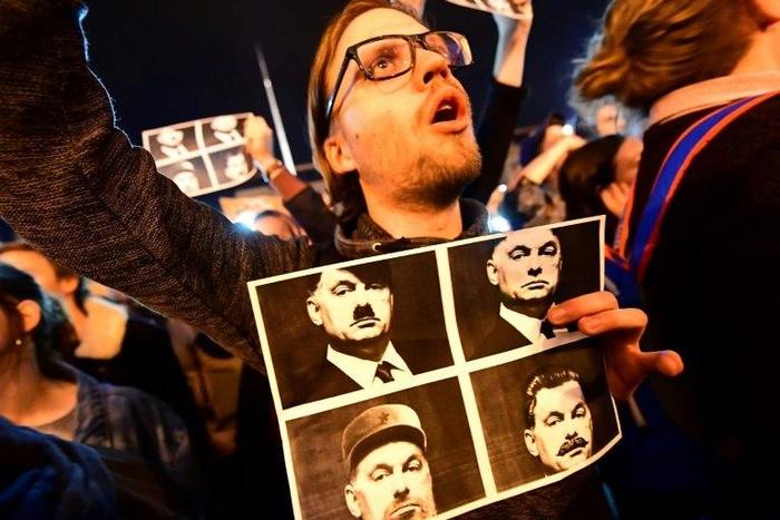 The new laws in Hungary on universities and NGOs have sparked a series of protests, such as this one on April 12, 2017