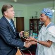 Courtesy Call by American Ambassador to Nigeria, Amb. Stuart W. Symington to Governor Rauf Aregbesola, at the Bola Ige House, Abere, Osogbo, State of Osun. Ambassador Symington was accompanied by his son, Stuart Symington and two of his aides on Tuesda...