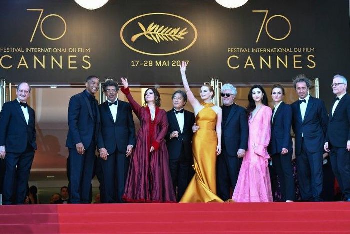 Members of jury arrive for the '70th Anniversary' ceremony of the Cannes Film Festival in southern France