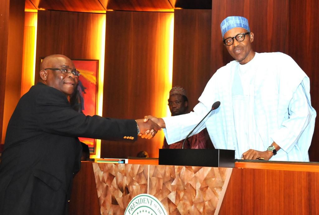 President Buhari and acting CJN Onnoghen
