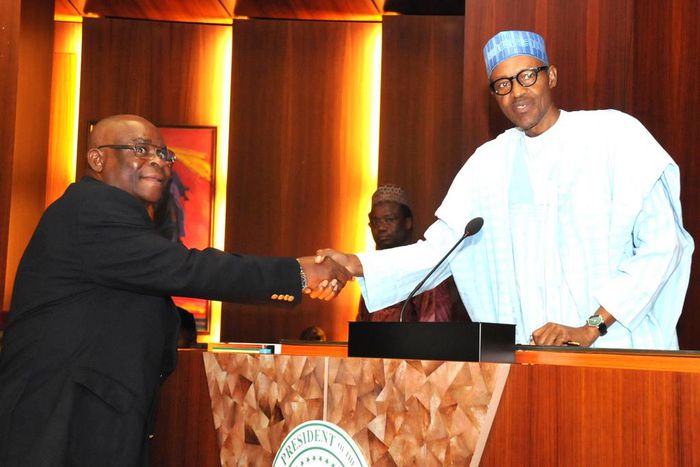 President Buhari and acting CJN Onnoghen