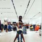 AY Makun and his daughter in a mall in Houston during their vacation
