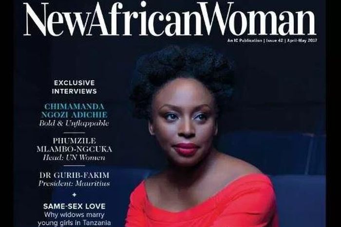 Chimamanda Adichie on the cover of New African Woman