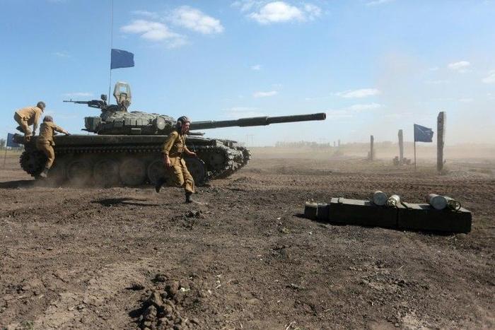 The Ukrainian government and Western states have criticised Russia's backing of separatist rebels in eastern Ukraine, like those seen here in 2016 near the town of Shakhtarsk in the breakaway Donetsk region