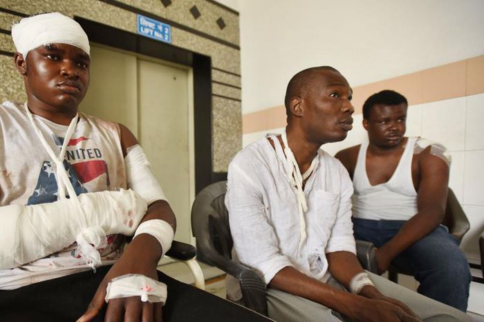 Endurance Amarawa, Ibgiya Malu Chukwuma and Precious Amalsima at a hospital in India