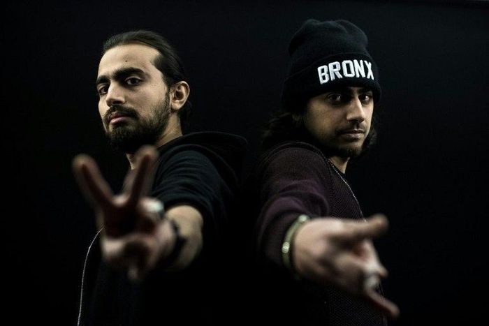 Brothers Yaser (L) and Mohamed Jamous, who set up Refugees of Rap in 2007, rap in Arabic about the war in Syria that they have fled and their new life in France.