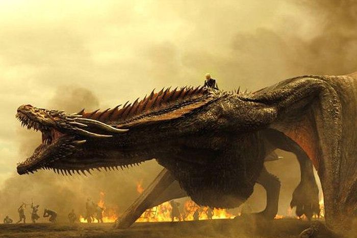 Drogon all ready for battle in "Game of Thrones" season 7