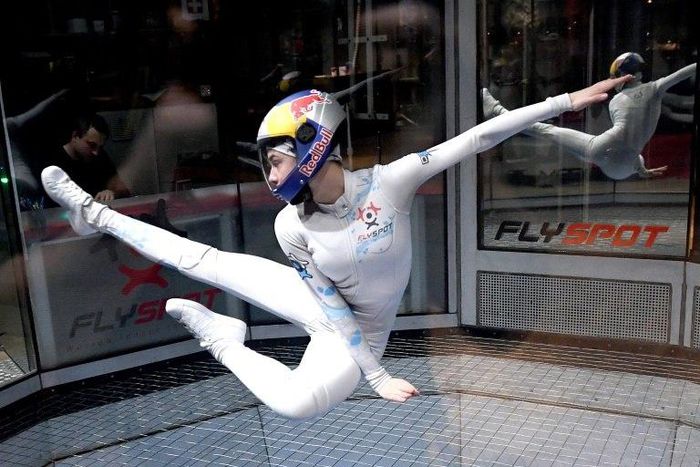 Polish high school student Maja Kuczynska, aged 17, is one of about 20 top indoor skydiving competitors worldwide