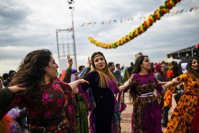 Turkish Kurds celebrate Newroz in the southeastern city of Diyarbakir, on March 21, 2017