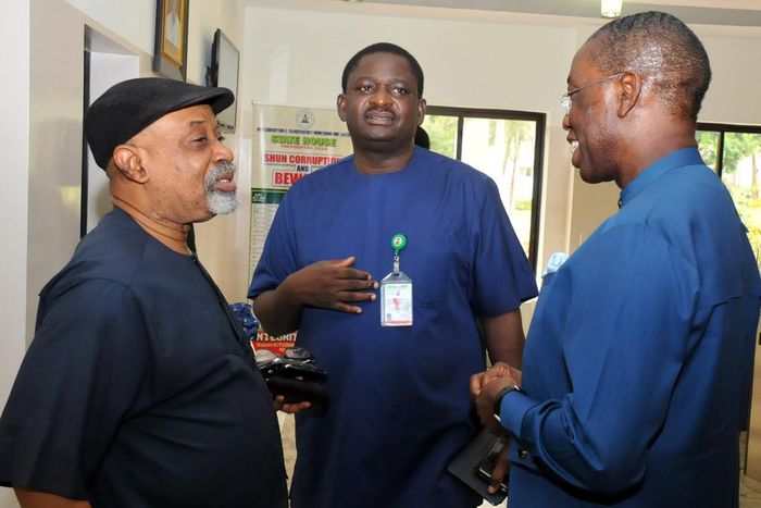 Labour minister Ngige (L)