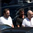 Brazilian businessman Eike Batista (2-R) is escorted as he leaves the Federal Police headquarters after a hearing in Rio de Janeiro, Brazil on February 8, 2017