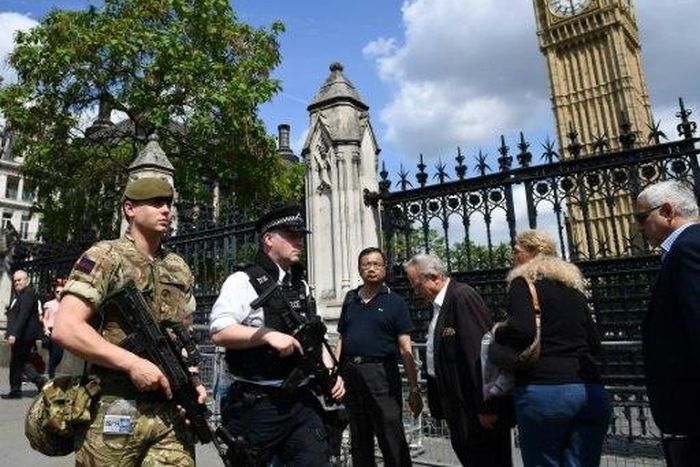 Soldiers on the street are a rare sight in Britain