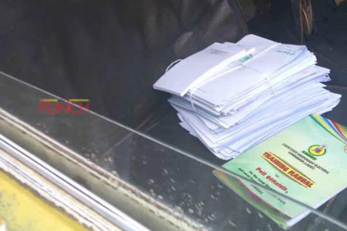 Ballot papers found in a bus.