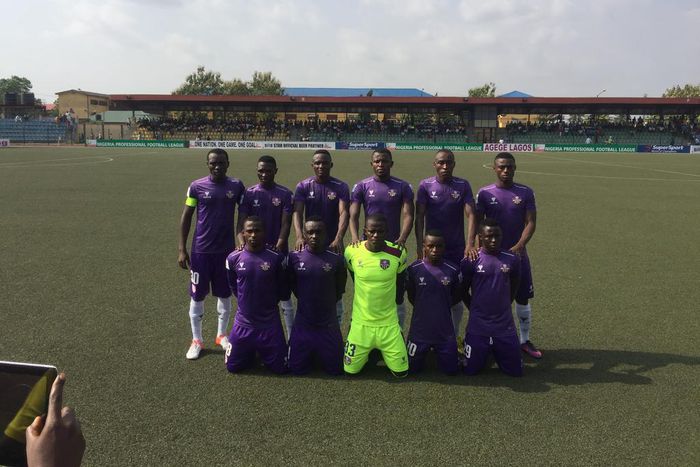 MFM FC team photo before their NPFL game against Remo Stars on Sunday, March 5 at the Agege Township stadium