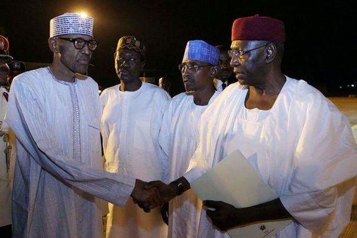 President Muhammadu Buhari leaves Nigeria for London on May 8, 2017