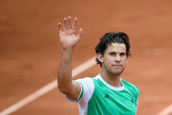 Dominic Thiem (pictured) will meet Rafael Nadal in the French Open semi-finals