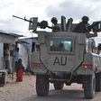 African Union truck with soldiers