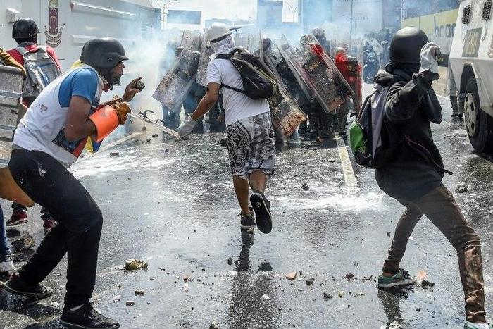 Protesters hit the streets on Wednesday armed with "Poopootov cocktails," jars filled with excrement, as a wave of anti-government demonstrations turned dirty