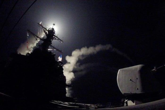 US President Donald Trump ordered a massive military strike on a Syrian air base on Thursday in retaliation for a "barbaric" chemical attack he blamed on President Bashar al-Assad