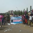 Protesters demand reinstatement of Senator Ali Ndume on April 4, 2017.