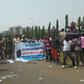 Protesters demand reinstatement of Senator Ali Ndume on April 4, 2017.
