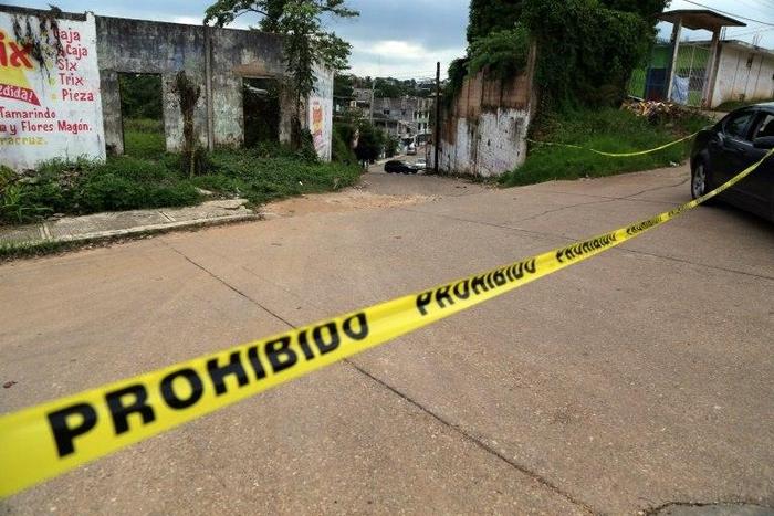 The site where Honduran cameraman Edwin Rivera was murdered in Acayucan, Veracruz State, Mexico