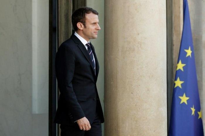 French President Emmanuel Macron at the Elysee presidential Palace in Paris, on May 16, 2017