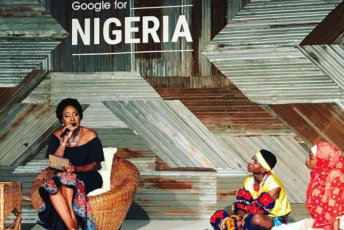 Ireti Doyle on stage at the Google Arts and Culture event