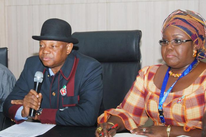 Brig.-Gen Paul Boroh (rtd), Special Adviser to President Buhari on Amnesty (Middle), 