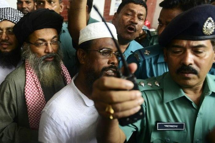 Bangladesh hanged three Islamist extremists including Harkat-ul Jihad al Islami (HUJI) leader Mufti Abdul Hannan (C) on Wednesday, after they were sentenced to death over a 2004 grenade attack on the British ambassador.