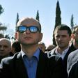 Montenegro's opposition leaders Andrija Mandic (R) and Milan Knezevic (L) are among 14 people accused of attempting to overthrow the government