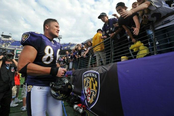 Todd Heap played 10 seasons with the Ravens after being selected in the first round of the 2001 NFL Draft