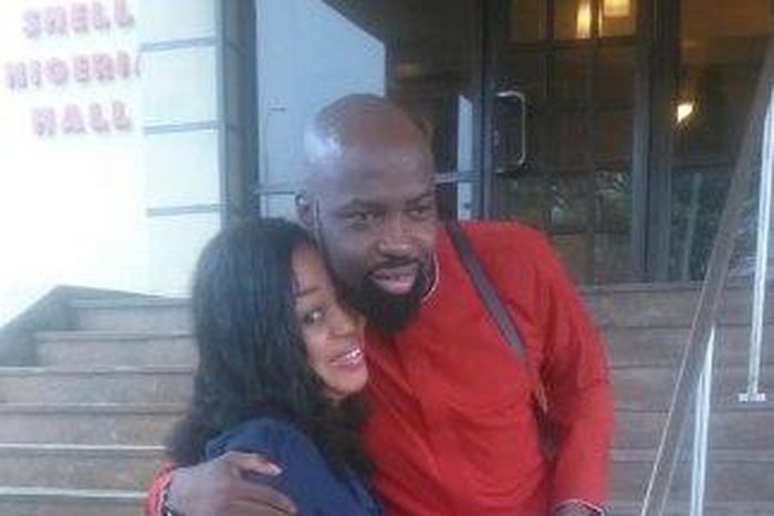 Audu Maikori with a fan at the WIMBIZ Conference