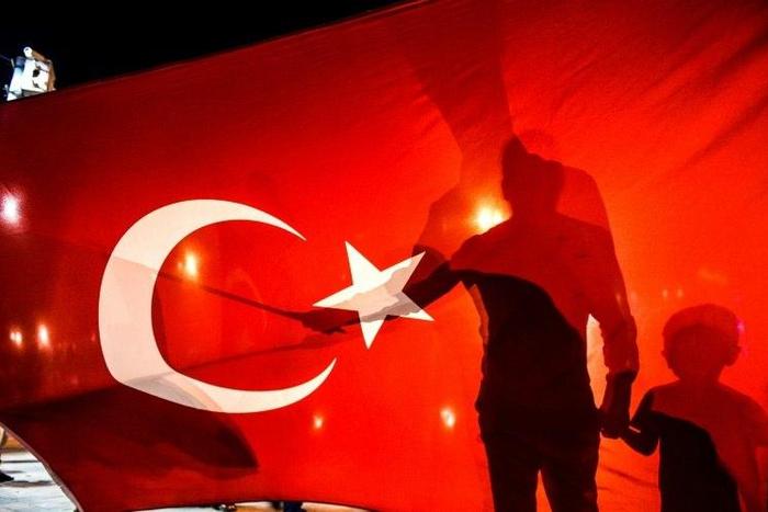 Pro-Erdogan supporters gather at Taksim Square in Istanbul following a failed coup attempt, on July 16, 2016