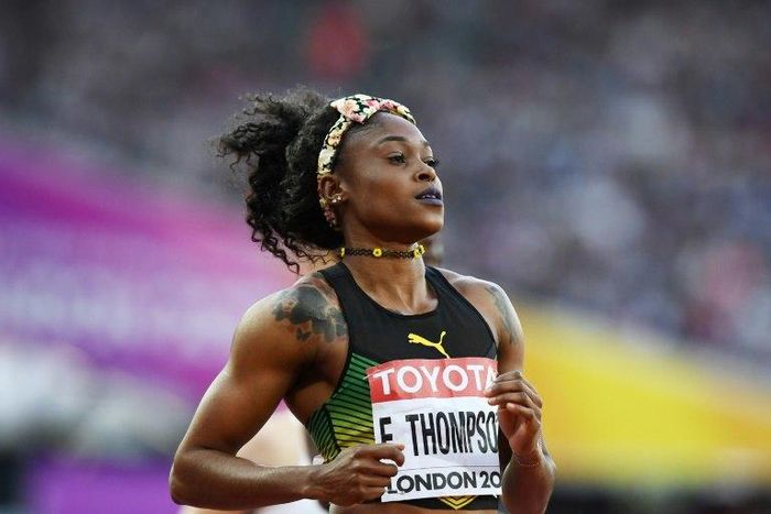 Jamaica's Elaine Thompson competes in the semi-finals of the women's 100m at the 2017 IAAF World Championships