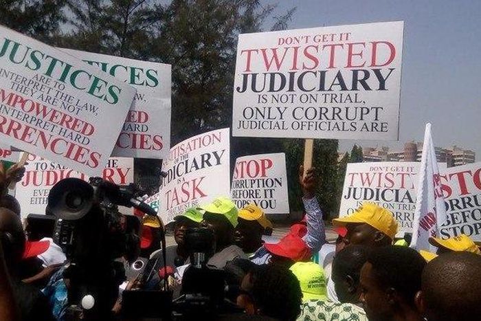 Protesters at Supreme Cpurt