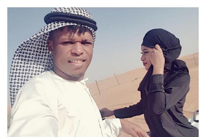 Mikel Agu and his girlfriend