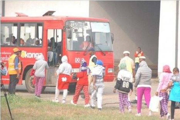Some of the Nigerians who recently returned from Libya