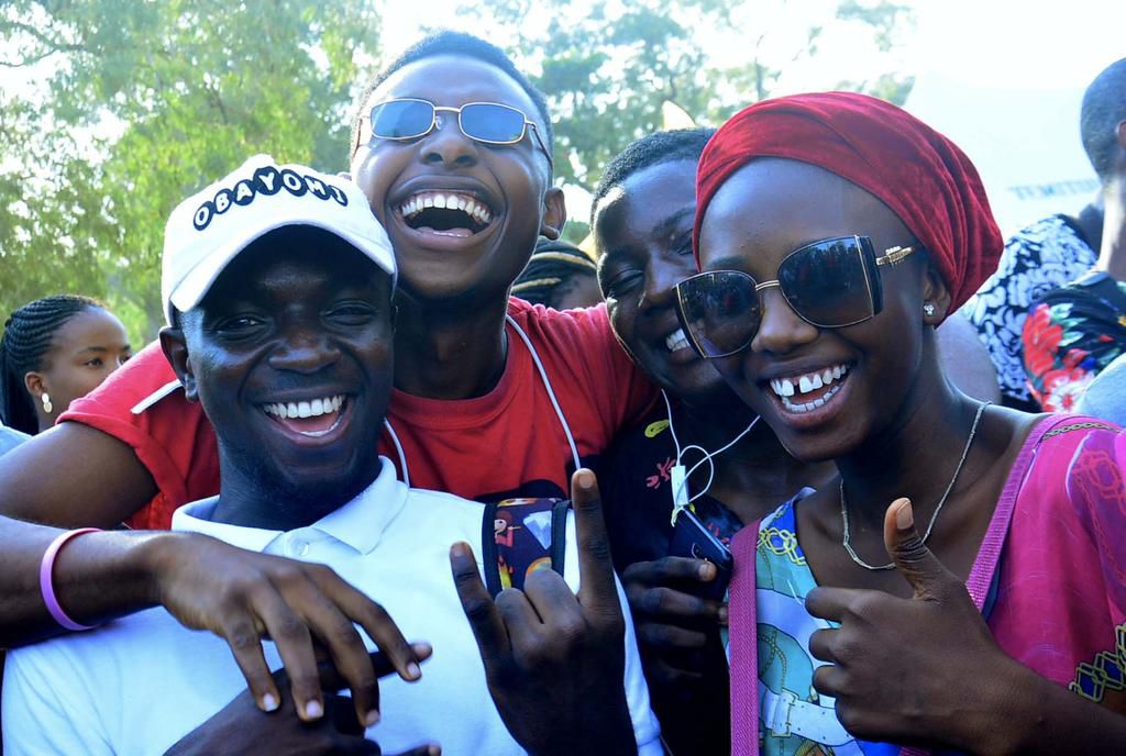 Excited students during the Invasion