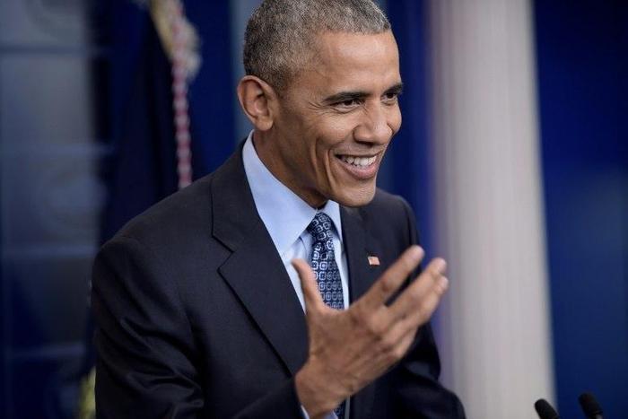 US President Barack Obama speaks during his final press conference at the White House on January 18, 2017